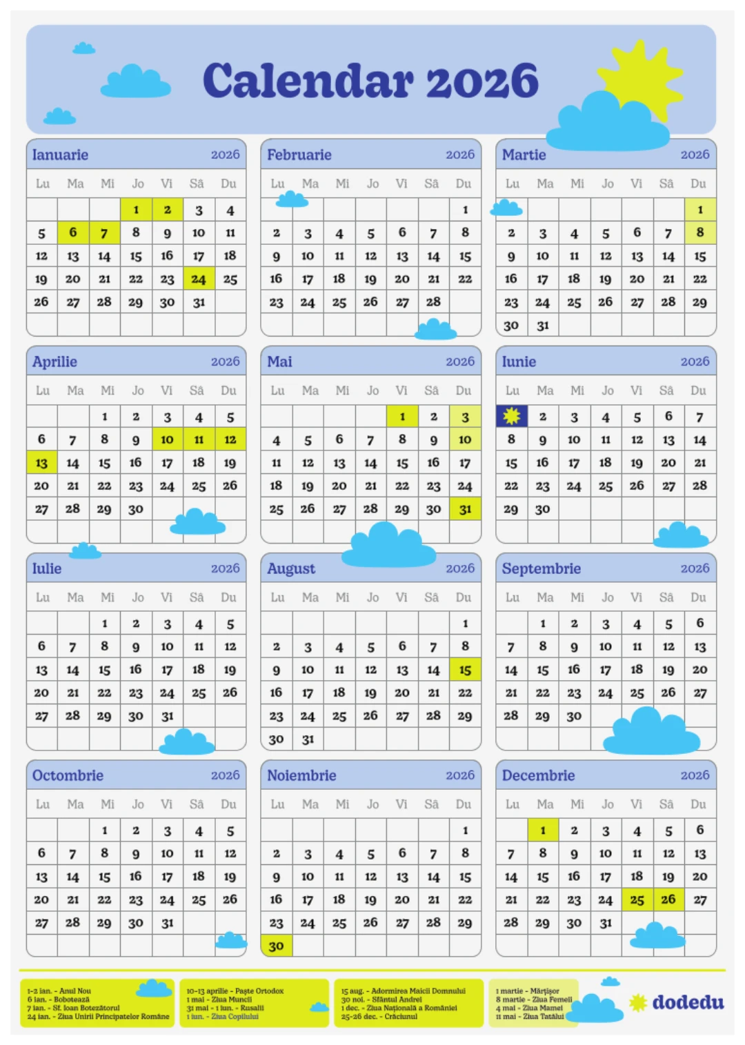 Calendar Dodedu 2026 - A4