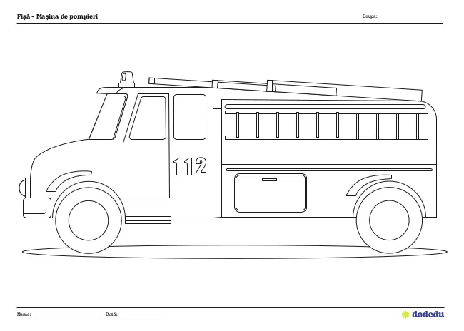 Fișă - Mașina de pompieri