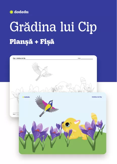 Grădina lui Cip - Set Planșă+Fișă