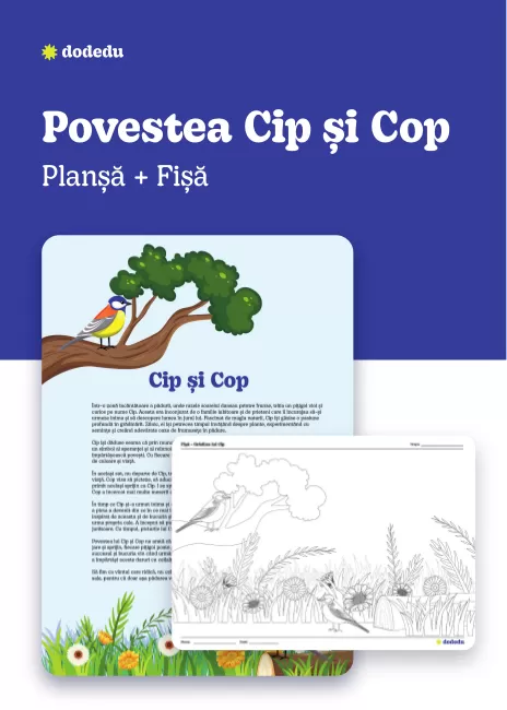 Povestea Cip și Cop - Set Planșă+Fișă