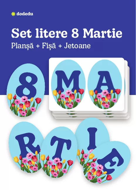 Litere 8 Martie - Set Planșe